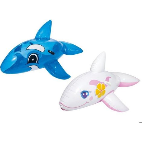 Baleine Gonflable - 157 x 94 cm - PVC 0,22 mm - Poignées Renforcées - Pour Plage et Piscine - 1 Pièce (1/5)
