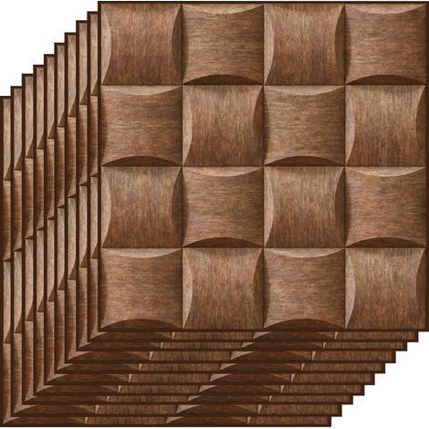 Papier peint adhésif 3D couleur chocolat, résistant à l'eau et à l'humidité, amovible et facile à poser, en PVC, pour salon, salle de bain, cuisine ou plan de travail. (1/5)