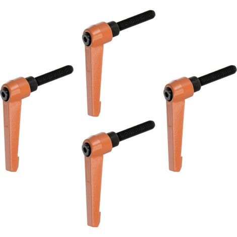 Réglable Serrage Levier Poignées M8 x 30mm Orange 4pcs  Libérer Cliquet Pousser Bouton Poignée, Homme Filetage Fileté, Goujon Boulon Boutons Rotatif, Vis Verrouillage Rapide (1/5)