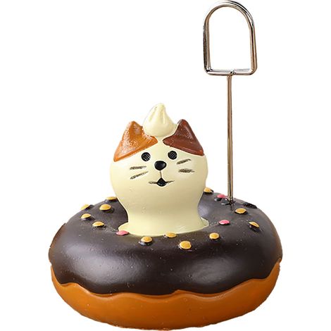 Support à Photos et Notes en Résine Donut - Porte-Mémo Décoratif pour Bureau (1/5)