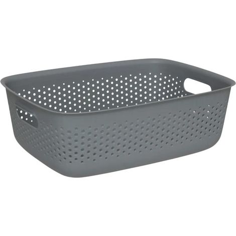 Panier de Rangement "Tila" 10L Gris (1/2)