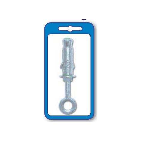 MASIDEF - 2 TASSELLI IN ACCIAIO CON OCCHIOLO FORGIATO 12X42mm
