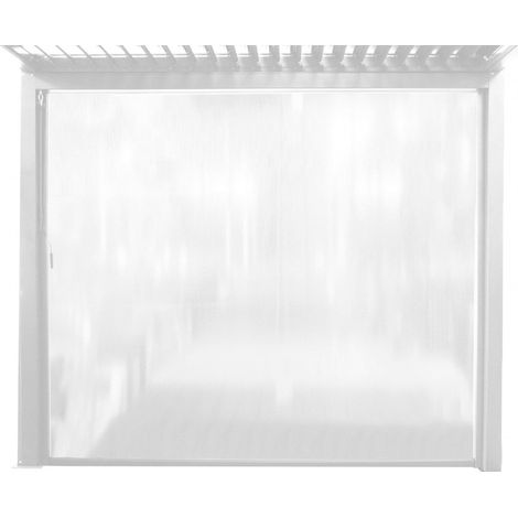 Tenda zanzariera laterale 270x238 cm in alluminio e PVC per pergola bioclimatica - Bianco (1/5)