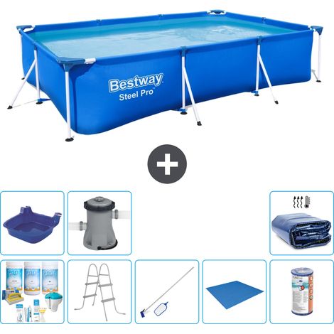 Bestway Bestway Steel Pro Rectangulaire - 300x201x66 cm - 9-pièces S21559 (1/5)