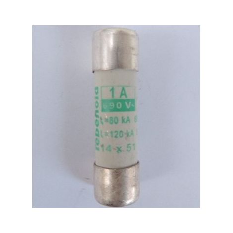 Fusible 1A cartouche 14X51mm aM usage industriel (boite de 10) HPC 120kA 660V sans percuteur EBENOID 060201 (1/3)