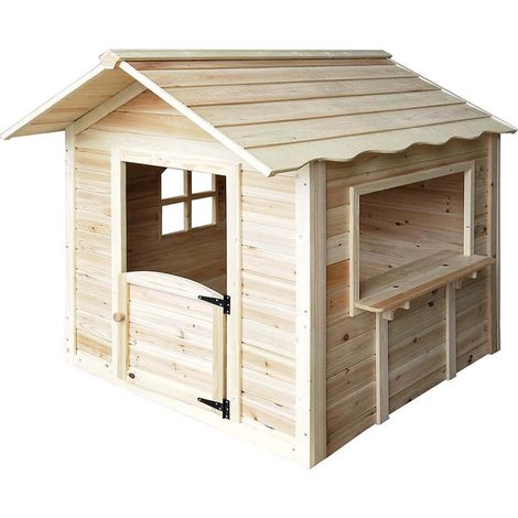 Home Deluxe – Cabane de jardin pour enfant – Maison de jeux en bois de sapin – Dimensions 118 x 138 x 132 cm – Montage facile et respectueux de l'environnement