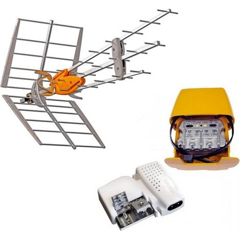 Antenne UHF intelligente LTE700 – Réception TNT optimisée (C.21 - C.48) – Alimentation 24V – Amplificateur de mât intégré – Televes