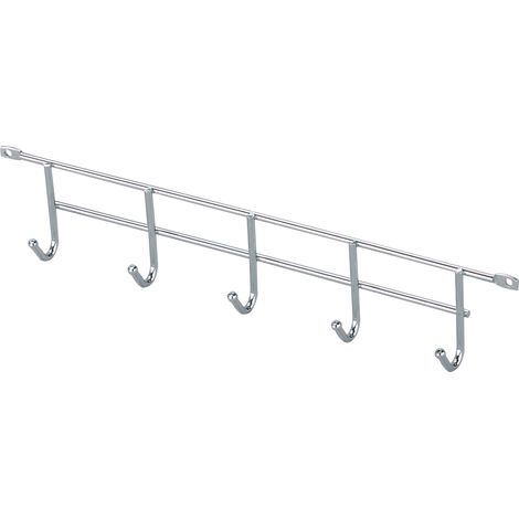 VS Hakenleisten mit 5 Haken Stahldraht Silber (1/2)