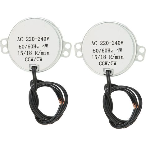 Motor síncrono AC 4W 220-240V, reversible y silencioso – Ideal para ventiladores, microondas y aire acondicionado (1/5)
