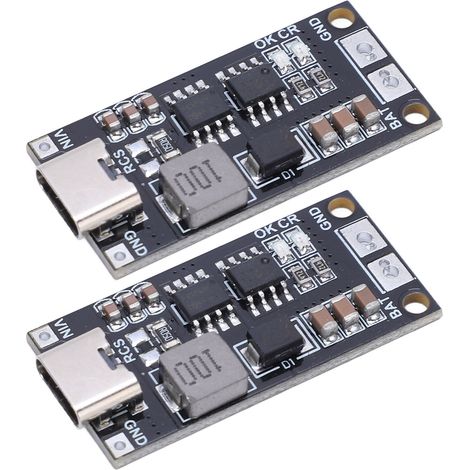Verschleißfestes 2S-Akkuladegerät, Typ-C-Boost-Modul, 8,4 V 2 A für Lithium (2 Stück) (1/5)