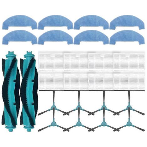 LAN Lot de 26 pièces : brosse principale, brosse latérale, filtre HEPA et chiffon de nettoyage pour aspirateur Cecotec Conga 7690 Immortal Max. Pièces détachées pour aspirateur Cecotec Conga 7690 Immo (1/5)