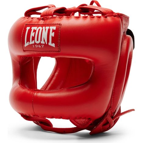 Casque de boxe Leone The Greatest avec protège-nez rouge S/M (1/5)