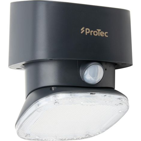 Applique murale solaire LED + détecteur mouvement IP54 Gris - Protec (1/5)