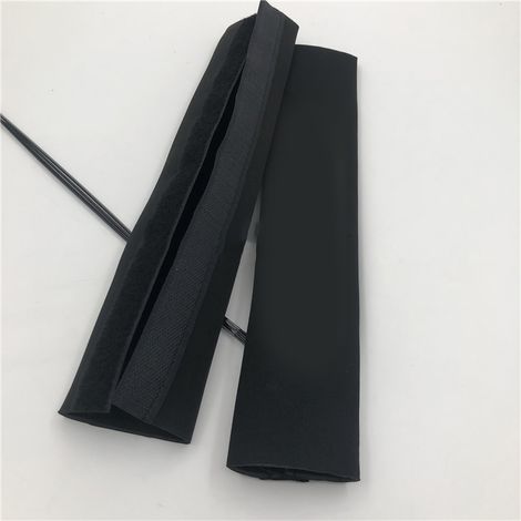 Cache-poussière de fourche avant moto, protecteur de suspension anti-chocs pour cross, noir, étanche et résistant. (1/4)