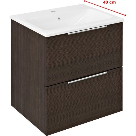 CIRASA Meuble sous-vasque 48x54x39cm, Pin Rustique (1/4)