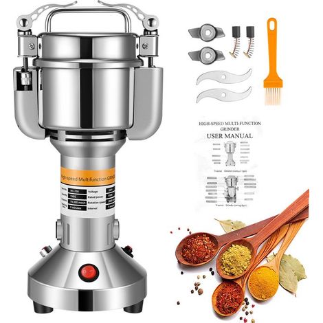 Moulin à céréales électrique - TTLIFE - 500g - 850W - 220V - 3 lames en acier inoxydable (1/5)