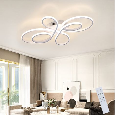 Lampada da soffitto a LED dimmerabile da 66 cm, moderna, per camera da letto, con telecomando, grande, per soggiorno, sala da pranzo, ufficio, studio (1/5)