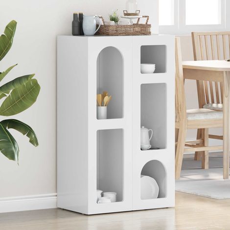 vidaXL Credenza Bianco Lucido 59 x 35 x 100,5 cm Legno
