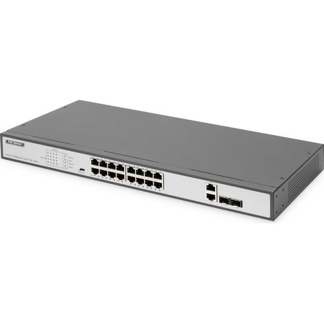Switch réseau Digitus DN-95342-1 16+2 ports 10 / 100 MBit/s fonction PoE C032002 (1/5)