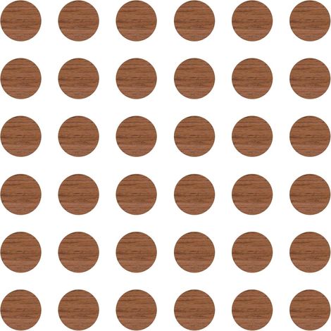 36x Cache vis adhésif autocollant diamètre 25mm protection bouchon trou obturateur meuble table chaise maison, Chêne cognac (1/4)