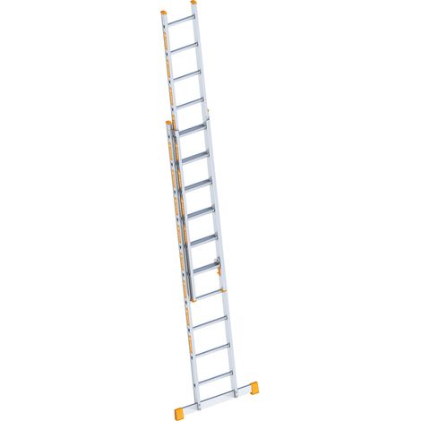 Layher, Echelle coulissante en aluminium, 2 parties, modèle