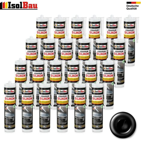 IsolBau Schwarzes Aquarium-Silikon 24 x 300 ml (1/5)