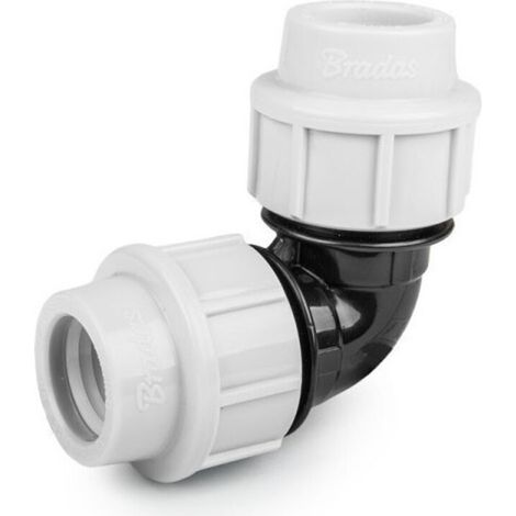 Coude à compression 90° PN16 pour tubes PE 32 mm (Lot de 2)
