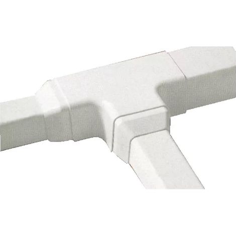 Té pour goulotte électrique en PVC M1 rigide – Résistant au feu et stabilisateur UV – Dimensions 80x60 – Antichoc – Pour 04/OP80