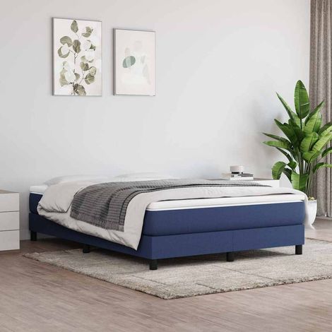 Luxe Matelas de lit à ressorts ensachés pour Adulte et Enfant - Bleu 140x200x20 cm Tissu BV314451 - BonneVie (1/5)