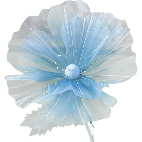 Site web de décoration de mariage en extérieur avec de grandes fleursbleu (1/5)