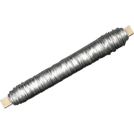 Fil à lier les fleurs - Rayher - 2403421 - 0,65 mm - Platinium - 100 g (1/2)
