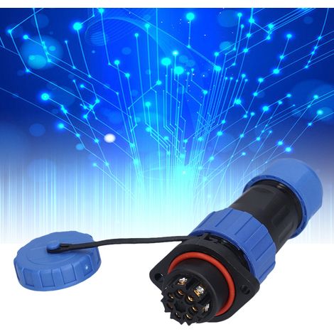 Connecteur mâle et femelle multiconducteur sans soudure LP20, type à bride sans soudure, prise et fiche d'aviation étanches IP68, 250 V, Φ6-12 mm², 7 conducteurs. (1/5)