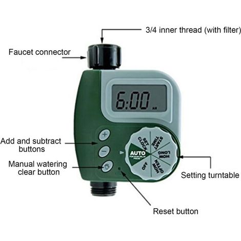 Minuterie D'Arrosage Automatique,Siebwinn Programmateurs D'Irrigation de SystèMe éLectronique Automatique (1/3)