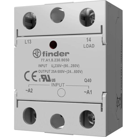 Finder Relais à semi-conducteurs 77A182308250 25 A Tension de contact (max.): 280 V/AC à commutation au zéro de tension 1 pc(s) Y128613