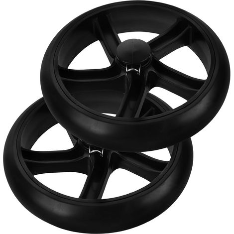 Roues de Chariot Utilitaire en Plastique et PU, Lot de 2, Diamètre 15,5 CM, Roues Pliables pour Chariot Manuel, Usage Supermarché et Escalier (1/5)
