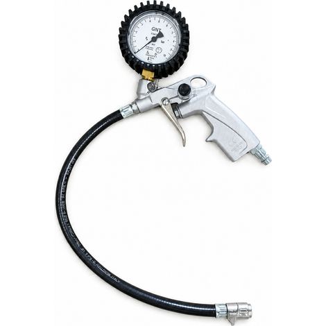 Scheppach Pistolet de gonflage avec manomètre homologué NF (gonflage roues de voiture)
