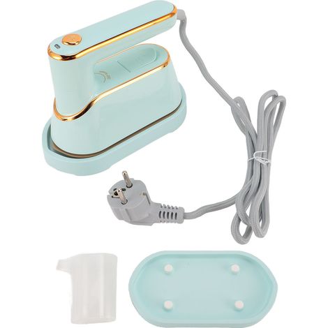 Eosnow Handdampfbügeleisen, 1300 W, 20 Sekunden, schnelles Vorheizen, drehbarer Griff, für unterwegs, eingebaute Turbinen-Wasserpumpe, Cyanblau