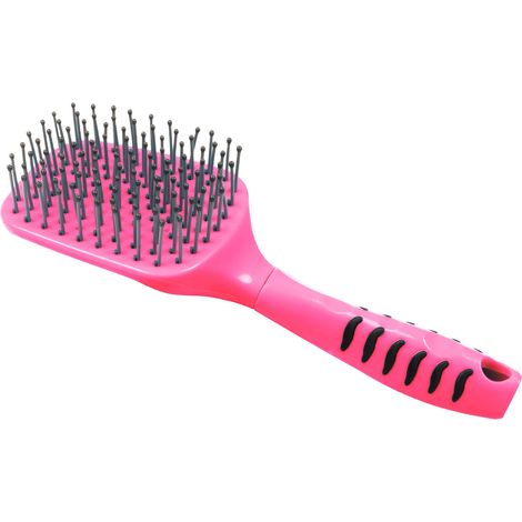 UMBRIA EQUITAZIONE Spazzola FUCSIA coda e criniera con manico ergonomico CAVALLO (1/3)