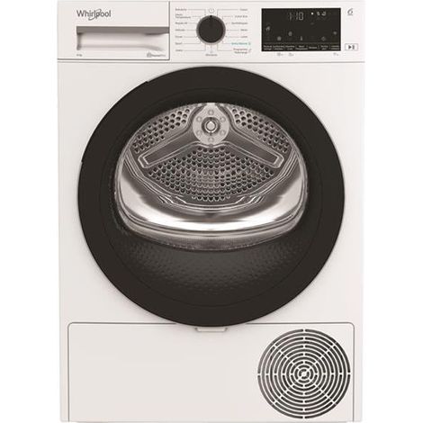 Whirlpool – Sèche-linge pompe à chaleur 8 kg – Technologie 6e sens – Séchage intelligent PrecisionDry – Départ différé 24h – Label C