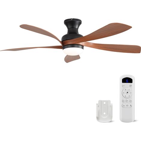 Ventilateur de Plafond avec Éclairage LED Dimmable 132 cm - Plafonnier Ventilateur Silencieux Moteur DC avec Télécommande 6 Vitesses Réversibles 5 Pales (1/5)