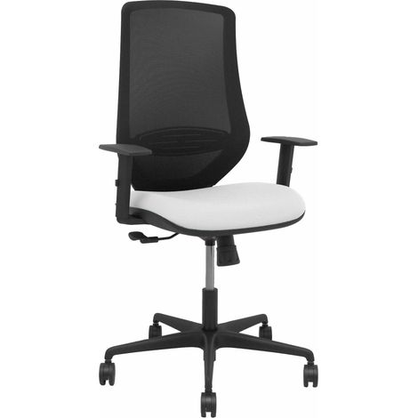 Silla Mardos sincro malla negra bali blanco brazo regulable