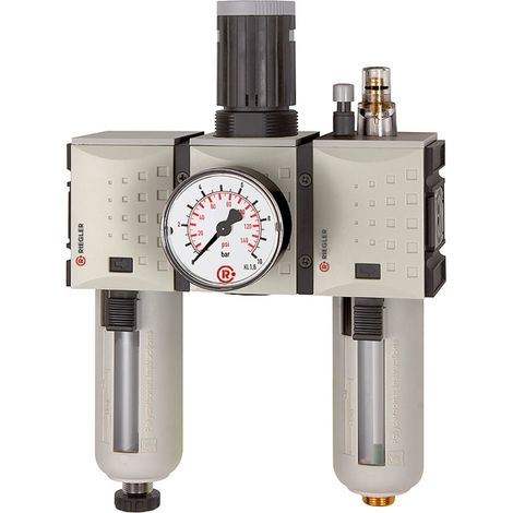 Riegler Wartungseinheit 3-tlg. »FUTURA«, PC, BG 2, G 1/2, 0,5 - 8 bar, HA (1/4)