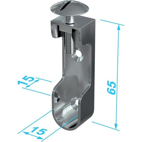P&G Schrankrohr-Lager für Kleiderstange 30x15 mm vernickelt (1/2)