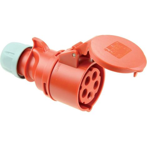 Prise industrielle portable femalle rouge 16A 5P 400V 6h IP44 PCE (1/3)