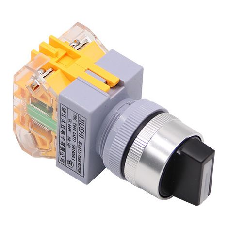 Includes LAY37-20X/3 three-position rotary push-button switch Y090 selector push-button switch 22mm silver dot (1/3)