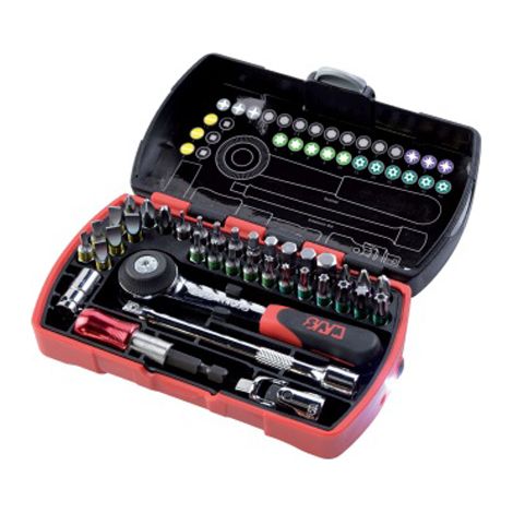 Sam Outillage – Jeu d'embouts de vissage 35 pièces – Embouts pour visseuse – Longueur 25mm – Empreinte torx T20 – Pour bois dur et teck