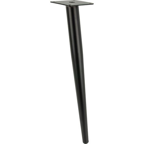 Möbelbein, schräger Stift, schwarz, 40 cm (1/5)