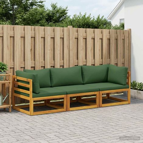 vidaXL Sofa Set 3 pcs Natural Solid Acacia Wood (1/5)