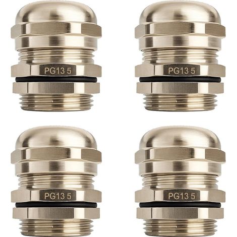 1 Presse-étoupe PG13,5 M20x1,5 Cuivre Nickelé Étanche 6-12mm Pour Panneau Électrique (1/5)