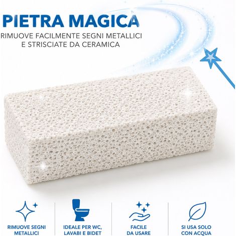Pietra Magica per Ceramica Rimuove Segni Metallici da WC, Lavabi, Bidet e Sanitari (1/5)